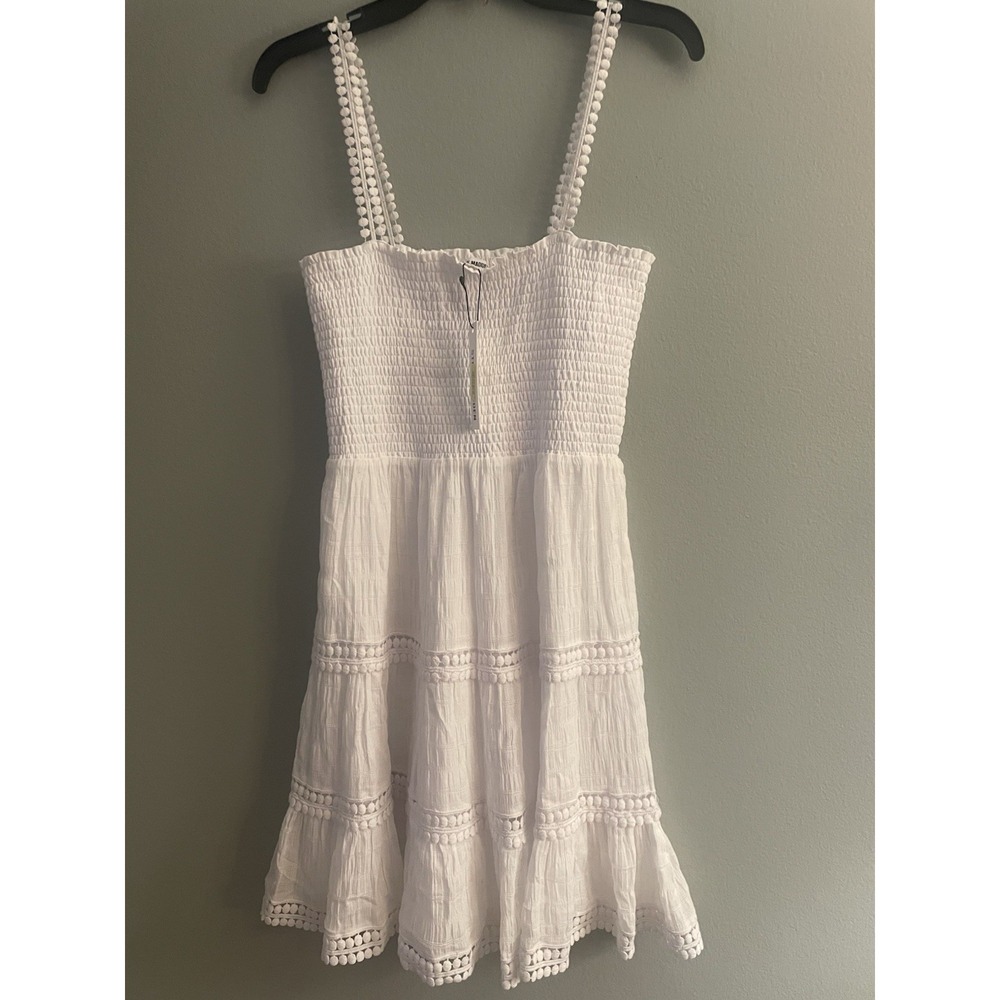 Steve Madden Happy‎ Tiers Dress White Boho M NWT $99